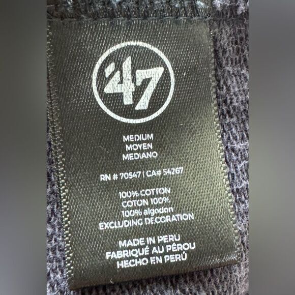 47 Brand New England Patriots Harris Scrimage Pullover Half Zip Hoodie. Medium. - Picture 8 of 10